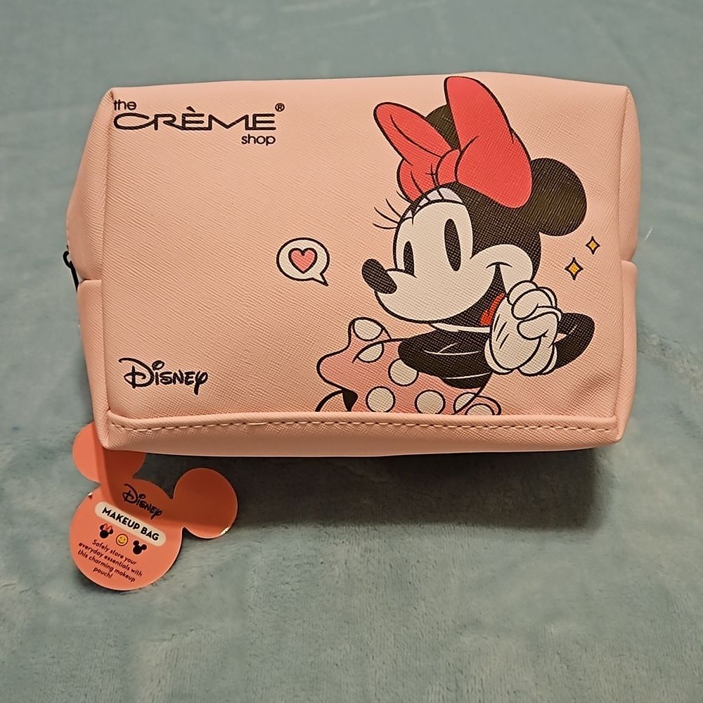Disney 🎁  Mickey & Minnie The Creme Shop Pink Makeup Bag BNWT